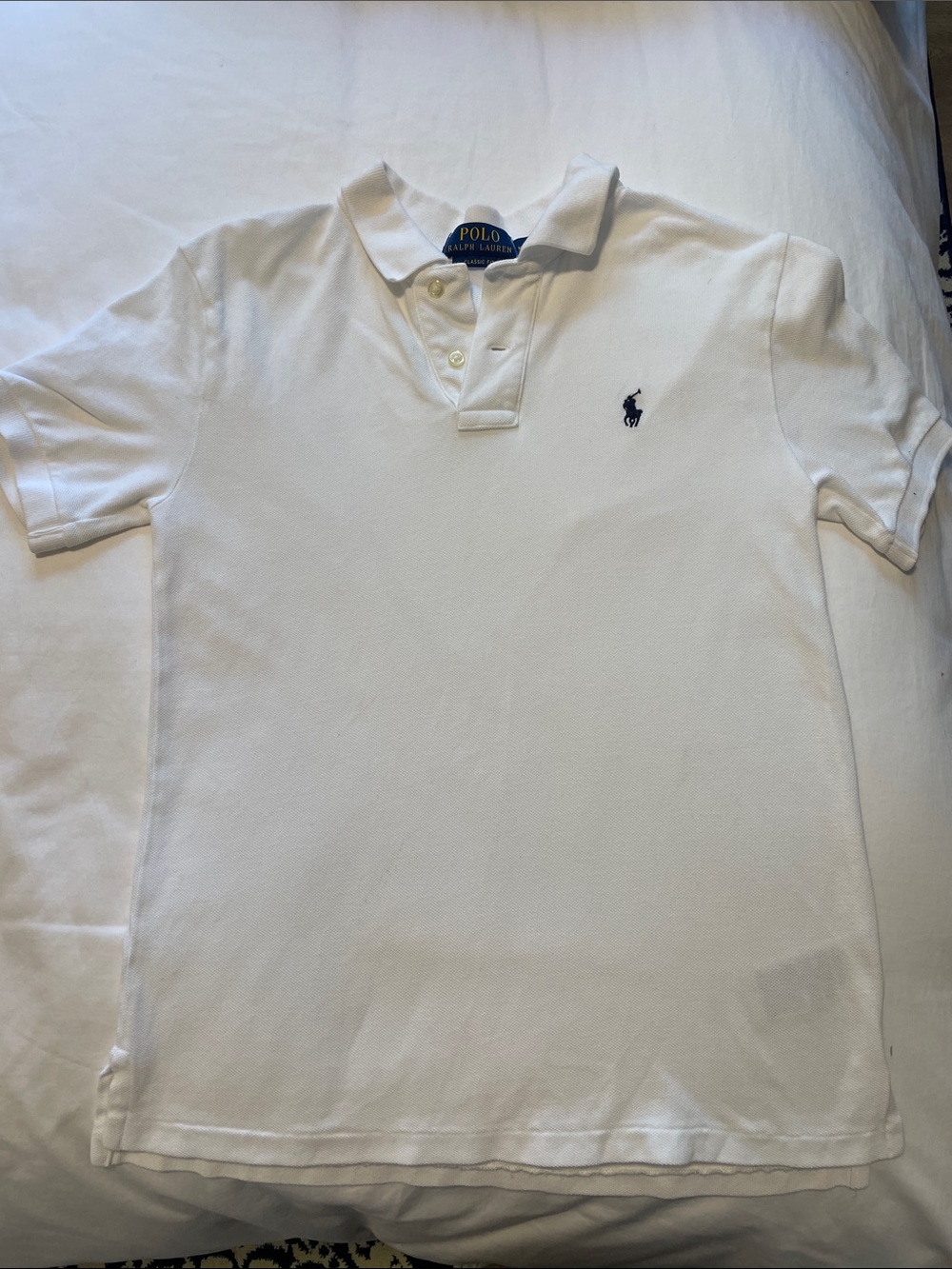 Polo by Ralph Lauren White Kids Polo with Navy Pony